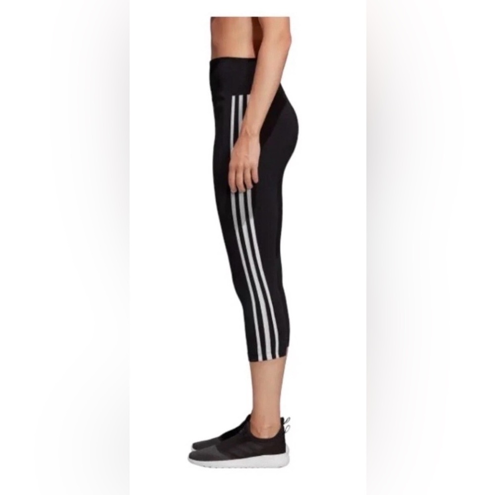 Adidas | Women's Design 2 Move 3/4-Length Black & White Tights | Size Large| NWT - Picture 4 of 11